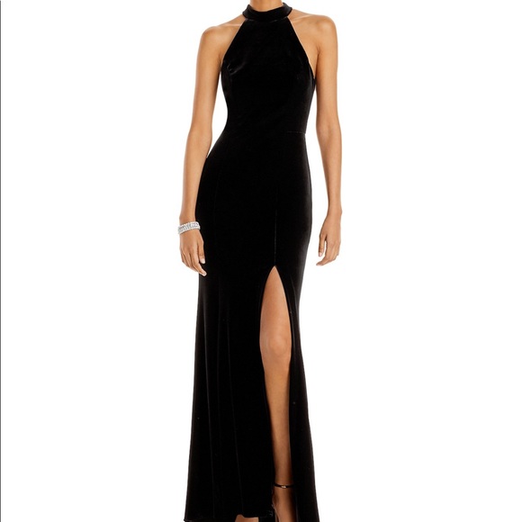 Aqua Dresses & Skirts - Aqua black velvet gown